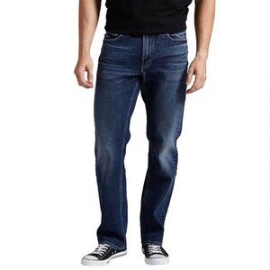 Silver Jeans 46x32 Tag Grayson Men’s Dark Wash Classic-Fit Jeans Actual 48x31